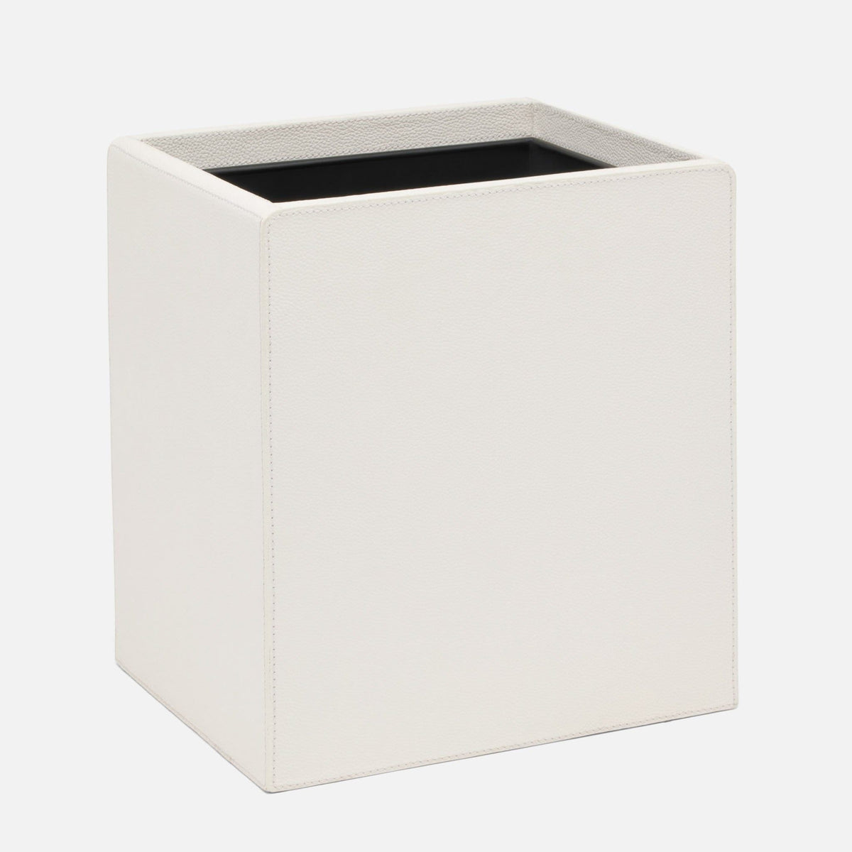 Pigeon and Poodle - PP005711 - Victoria  Wastebasket - Victoria - White Full-Grain Leather