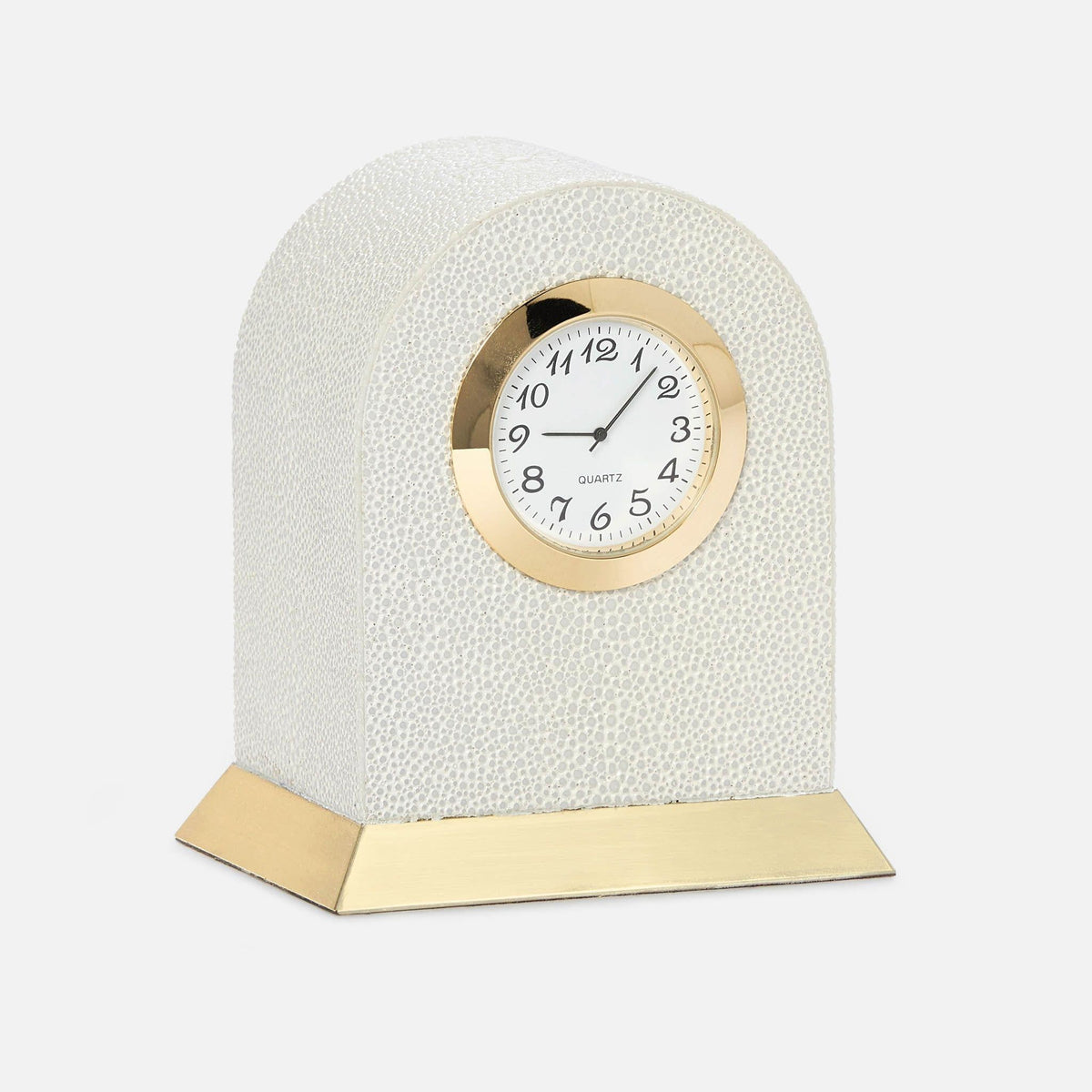 Pigeon and Poodle - PP002060 - Fondi Clock - Fondi - Blanc Realistic Faux Shagreen