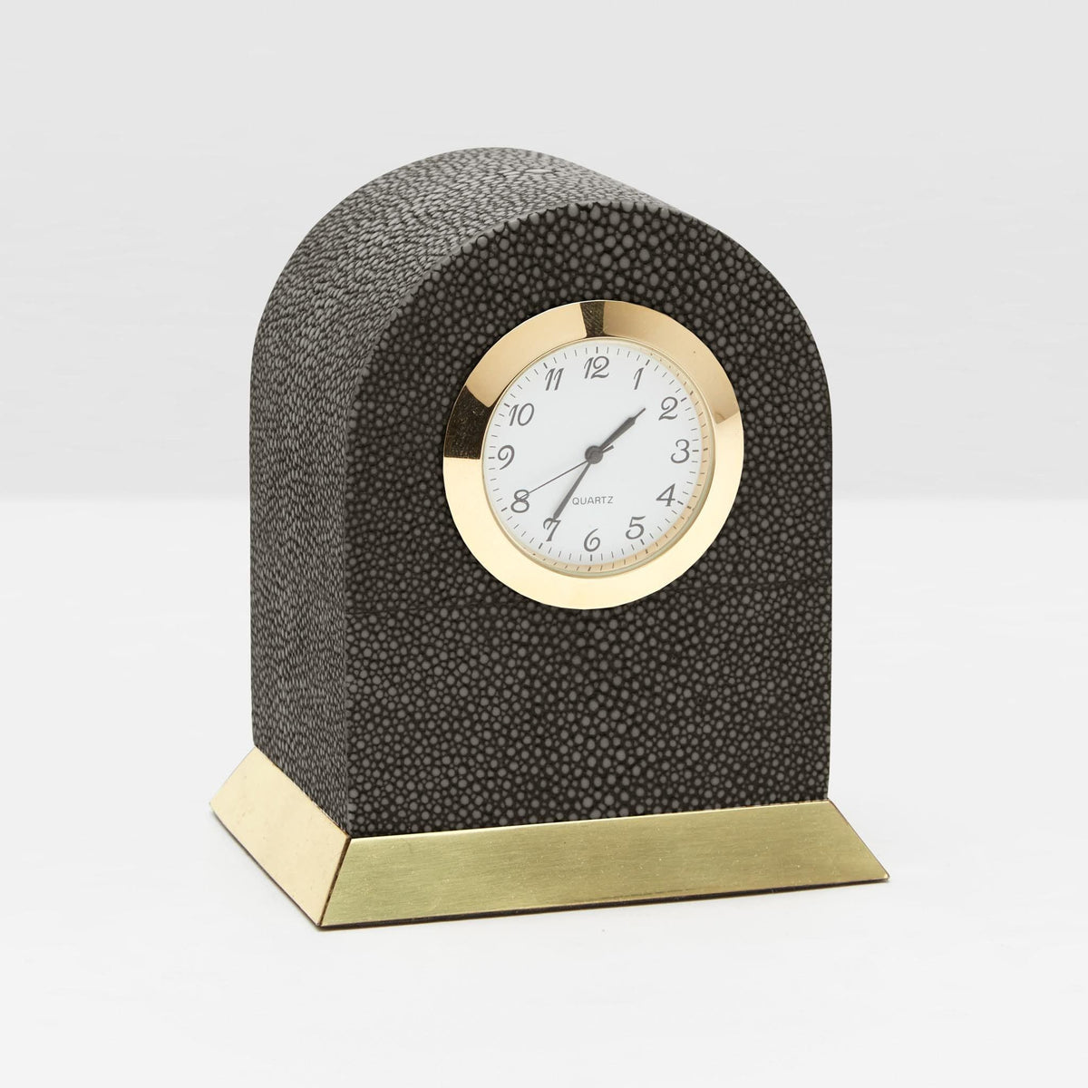 Pigeon and Poodle - PP002061 - Fondi Clock - Fondi - Dark Mushroom Realistic Faux Shagreen