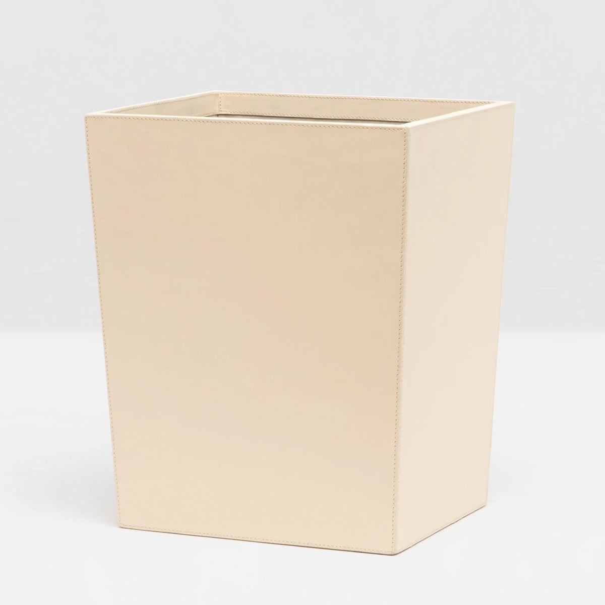 Pigeon and Poodle - PP002164 - Orsett Wastebasket - Orsett - Cream Full-Grain Leather