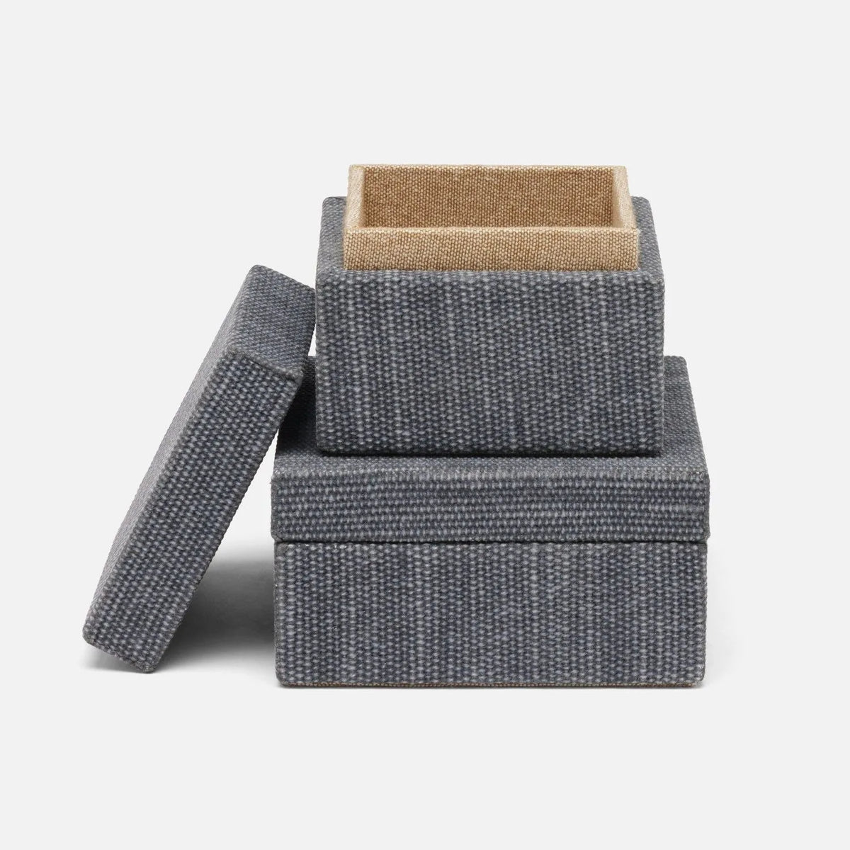 Pigeon and Poodle - PP006871 - Galway Box Set - Galway - Slate Blue Cotton Jute