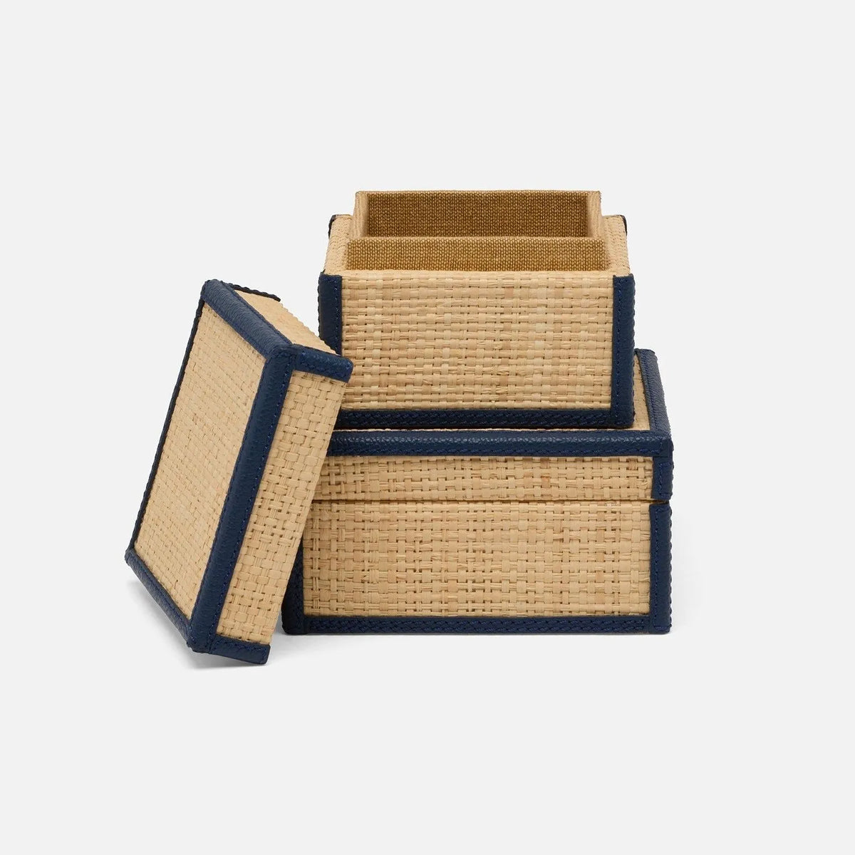 Pigeon and Poodle - PP007672 - Hanford Box Set - Hanford - Natural Raffia/Navy Leather