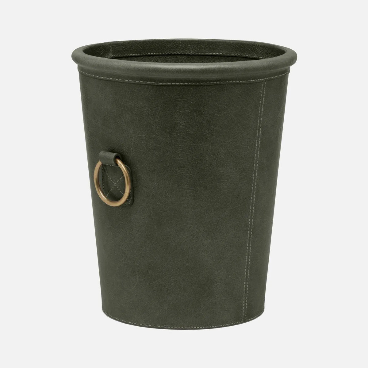 Pigeon and Poodle - PP005956 - Ogden Wastebasket - Ogden - Forest Full-Grain Leather