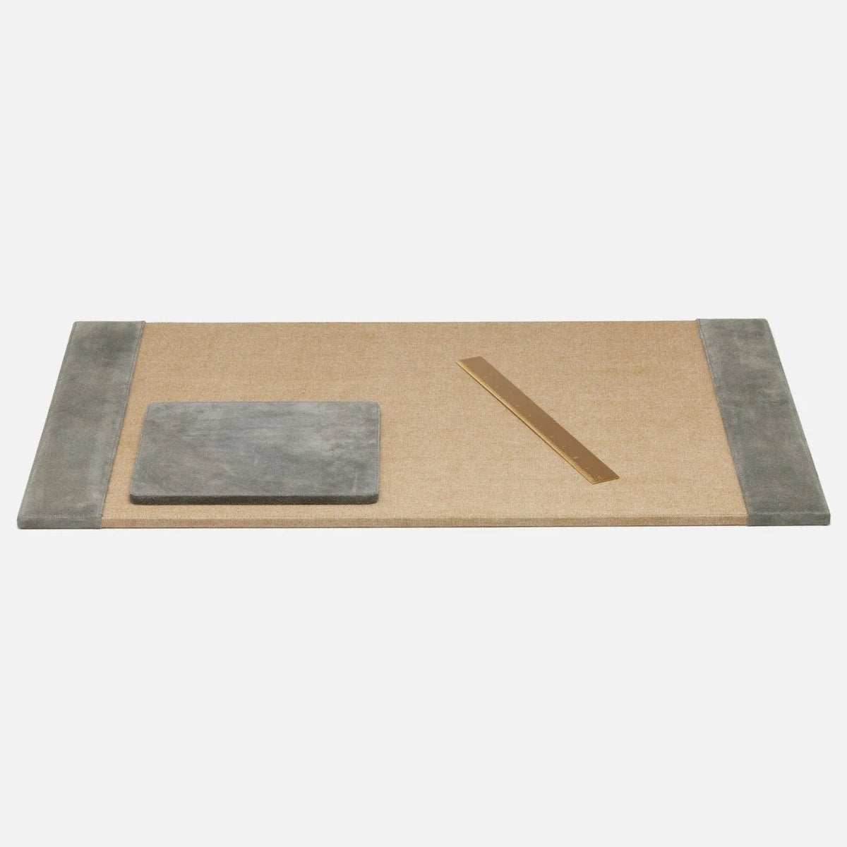 Pigeon and Poodle - PP005967 - Segovia Desk Blotter - Segovia - Dark Gray Suede