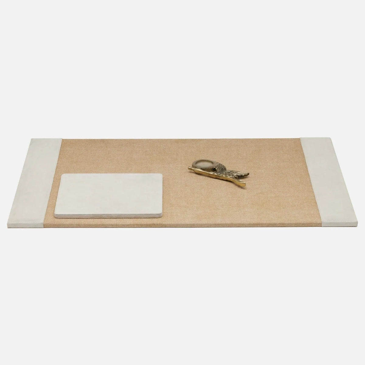 Pigeon and Poodle - PP005961 - Segovia Desk Blotter - Segovia - Light Gray Suede