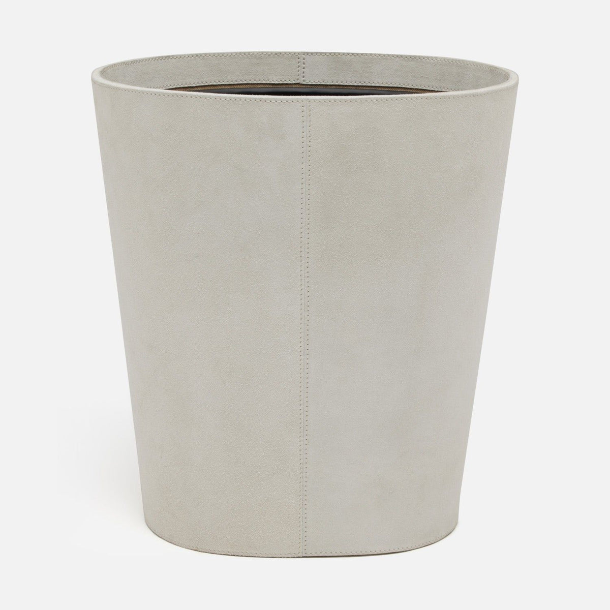 Pigeon and Poodle - PP005964 - Segovia Wastebasket - Segovia - Light Gray Suede