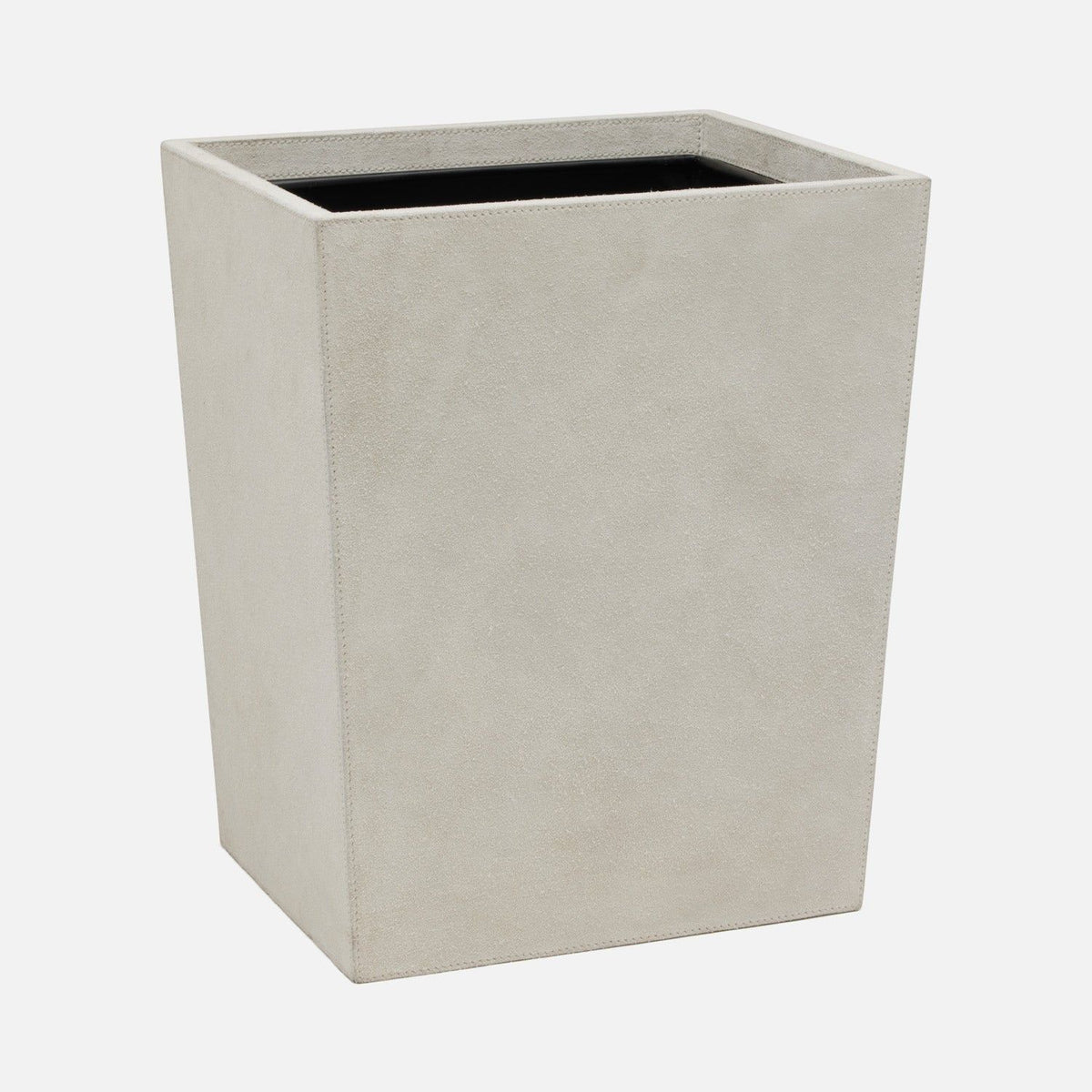 Pigeon and Poodle - PP005963 - Segovia Wastebasket - Segovia - Light Gray Suede