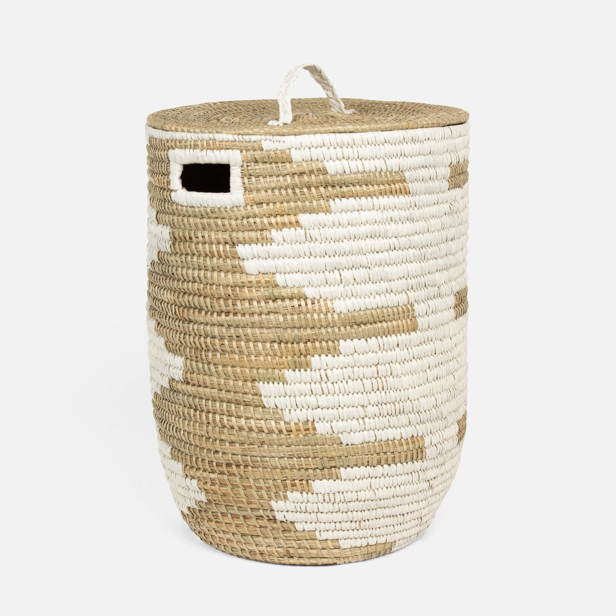 Pigeon and Poodle - PP004048 - Jelsa Hamper - Jelsa - Natural Mendong/White Raffia