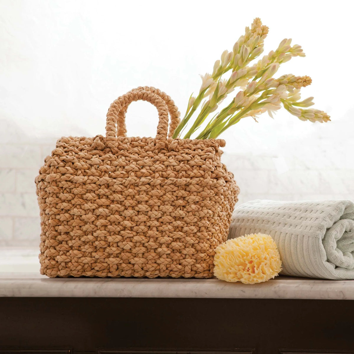 Pigeon and Poodle - PP002460 - Sedona Medicine Bag Basket - Sedona - Natural Woven Seagrass