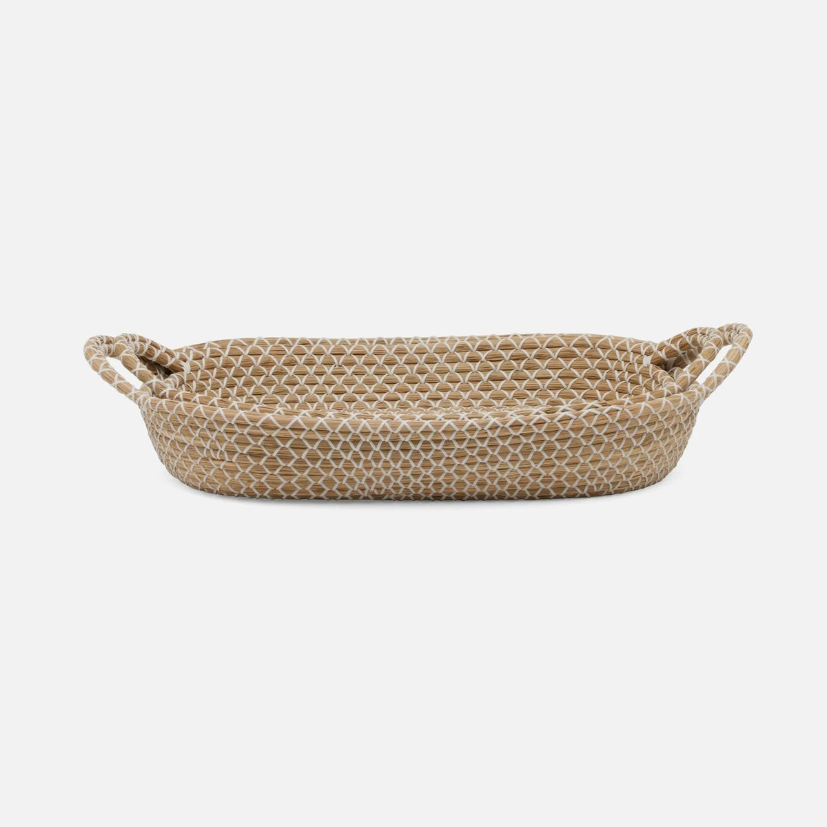 Pigeon and Poodle - PP005686 - Kendari Oval Basket - Kendari - White/Natural Seagrass