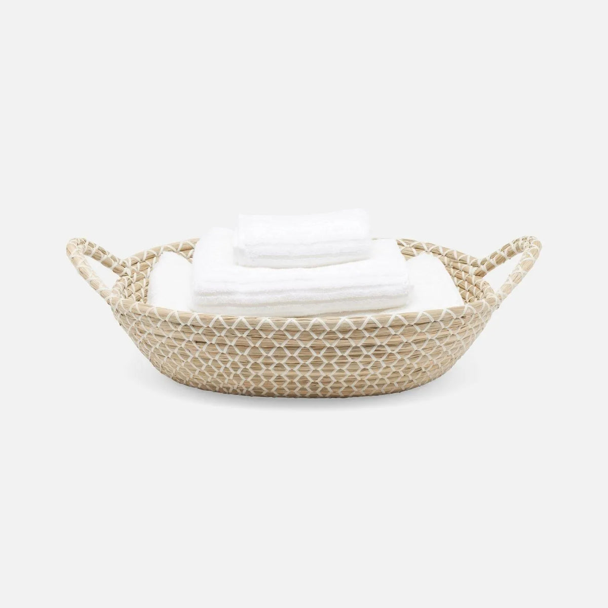 Pigeon and Poodle - PP006879 - Kendari Storage Basket - Kendari - Natural/White Seagrass