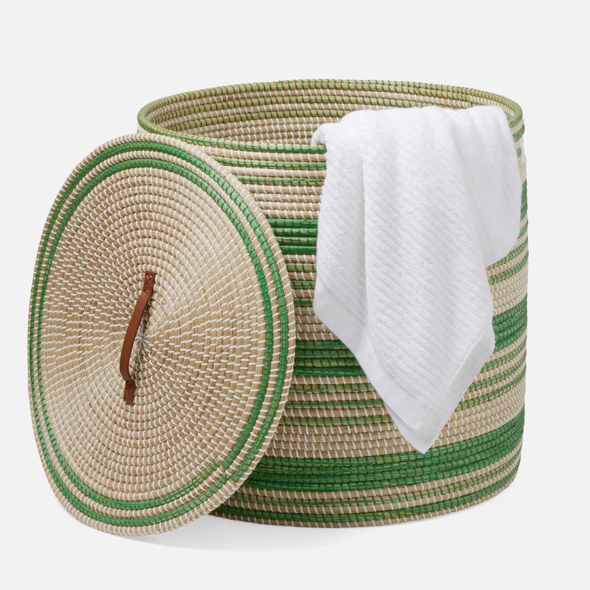 Pigeon and Poodle - PP005689 - Olinda Hamper - Olinda - Green/Natural Seagrass