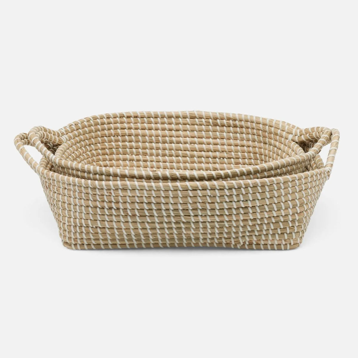 Pigeon and Poodle - PP006506 - Roslyn Storage Baskets - Roslyn - Natural/White Seagrass