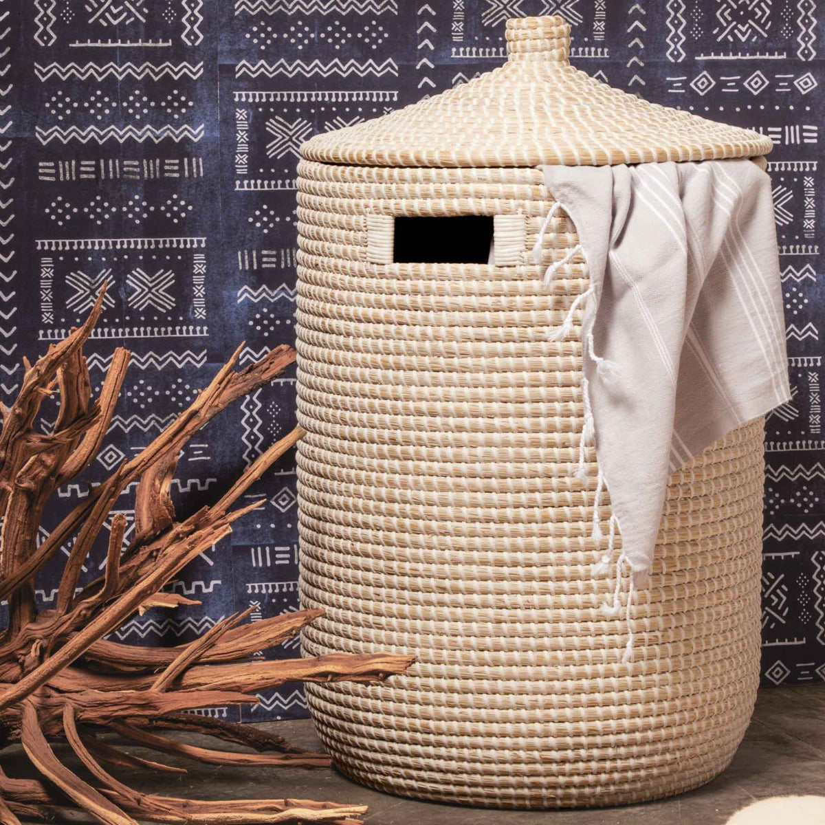 Pigeon and Poodle - PP004958 - Roslyn Hamper - Roslyn - Whitewashed Seagrass