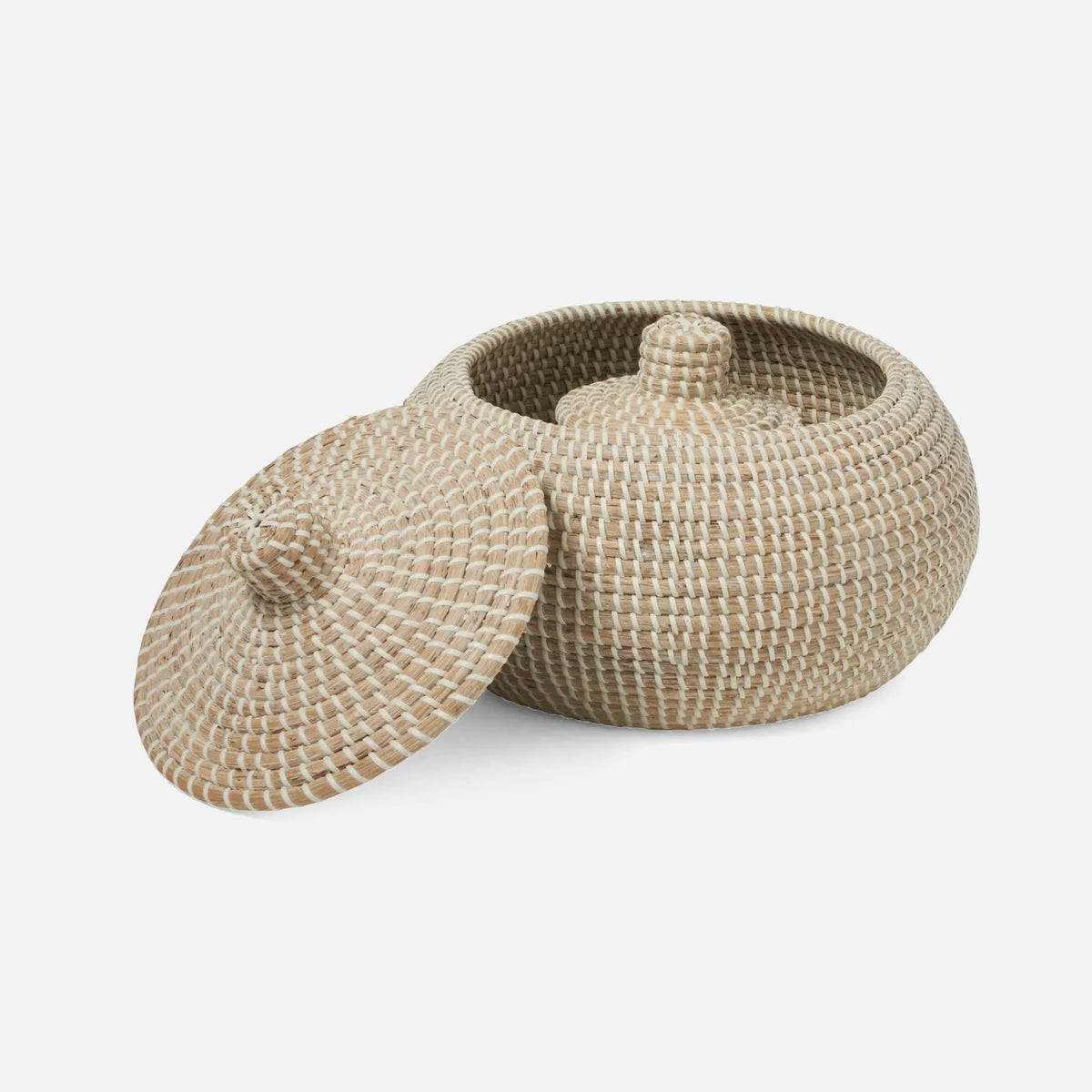 Pigeon and Poodle - PP004949 - Roslyn Round Baskets - Roslyn - Whitewashed Seagrass