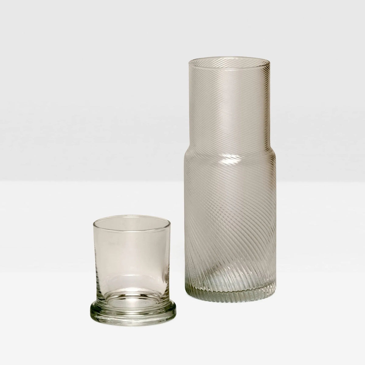 Pigeon and Poodle - PP002483 - Banca Carafe and Tumbler - Banca - Clear Hand Blown Glass