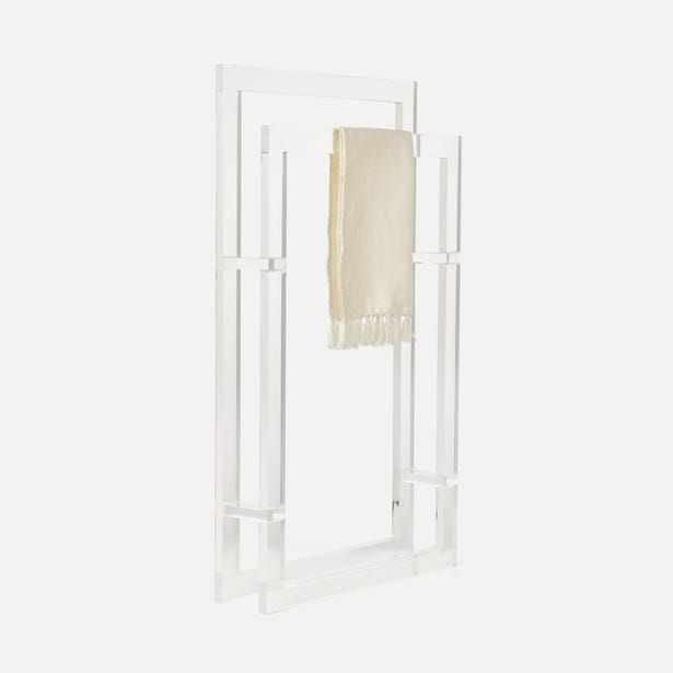 Porte-serviettes sur pied transparent Albi