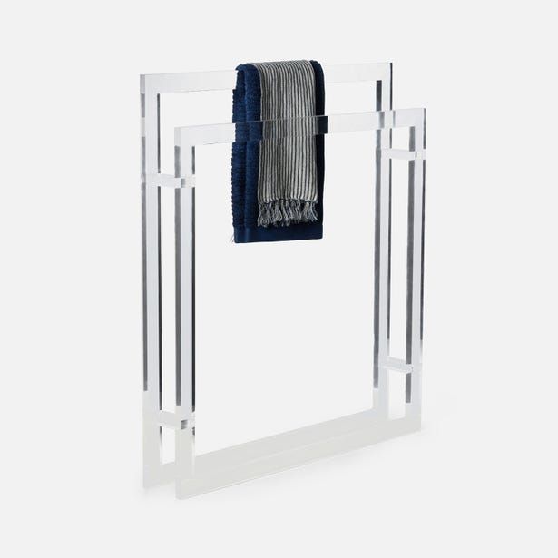 Porte-serviettes sur pied transparent Albi