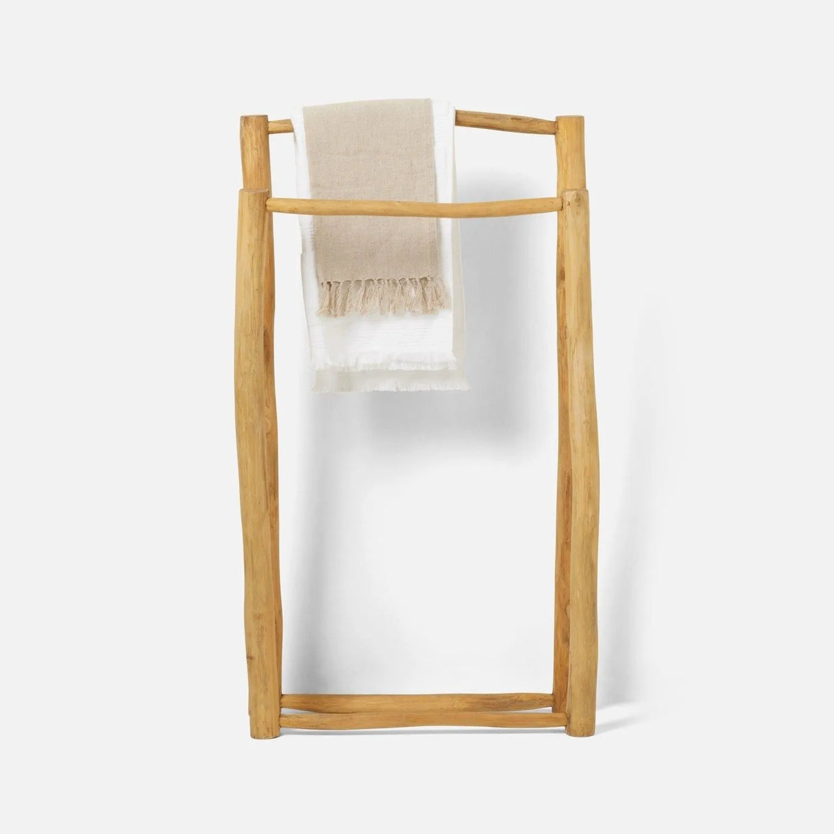 Pigeon and Poodle - PP007236 - Provo Freestanding Towel Rack - Provo - Natural Teak