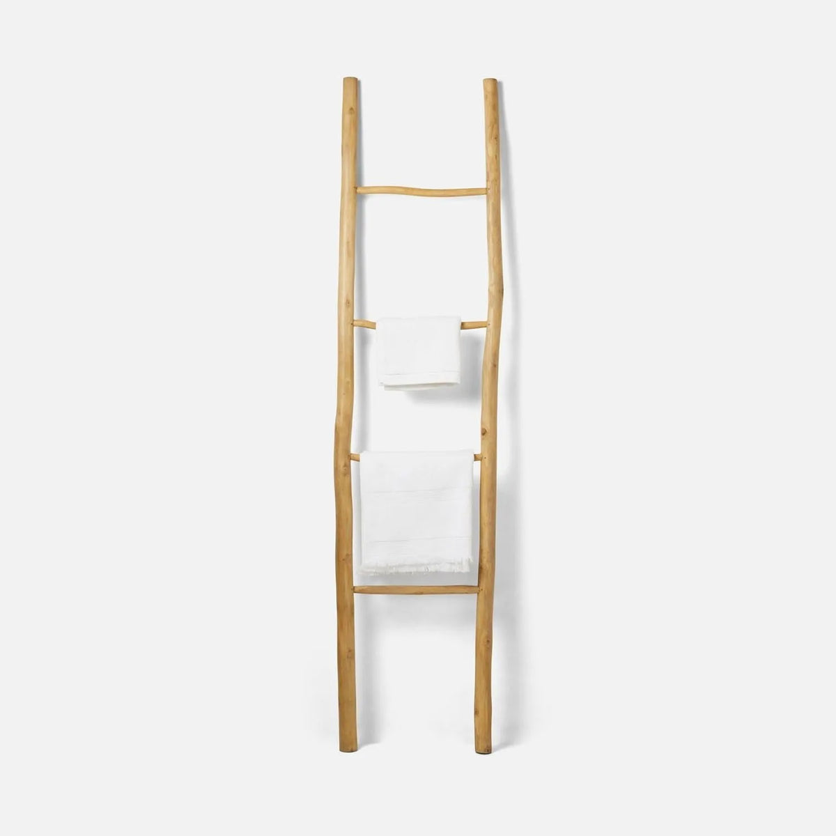 Pigeon and Poodle - PP007237 - Provo Leaning Towel Rack - Provo - Natural Teak