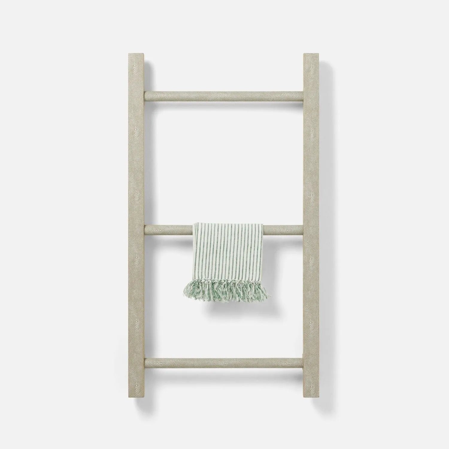 Pigeon and Poodle - PP007287 - Ramsey Wall Hanging Towel Rack - Ramsey - Sand Realistic Faux Shagreen