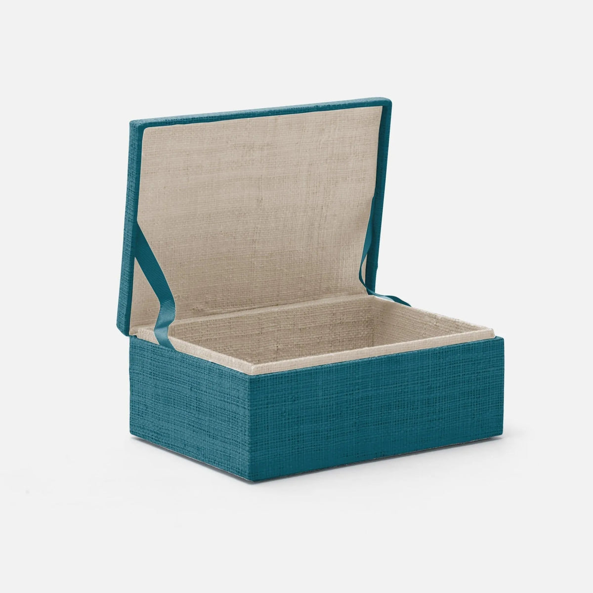 Pigeon and Poodle - PP002648 - Bayan Woven Raffia Box - Bayan - Turquoise Raffia