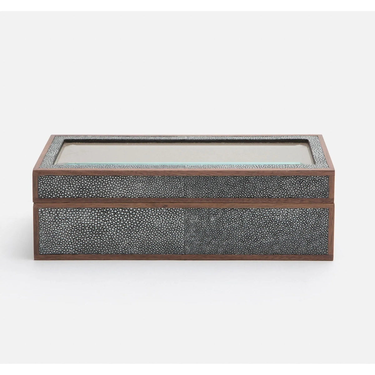 Pigeon and Poodle - PP002664 - Elmbridge Slotted Watch Box - Elmbridge - Cool Gray Realistic Faux Shagreen