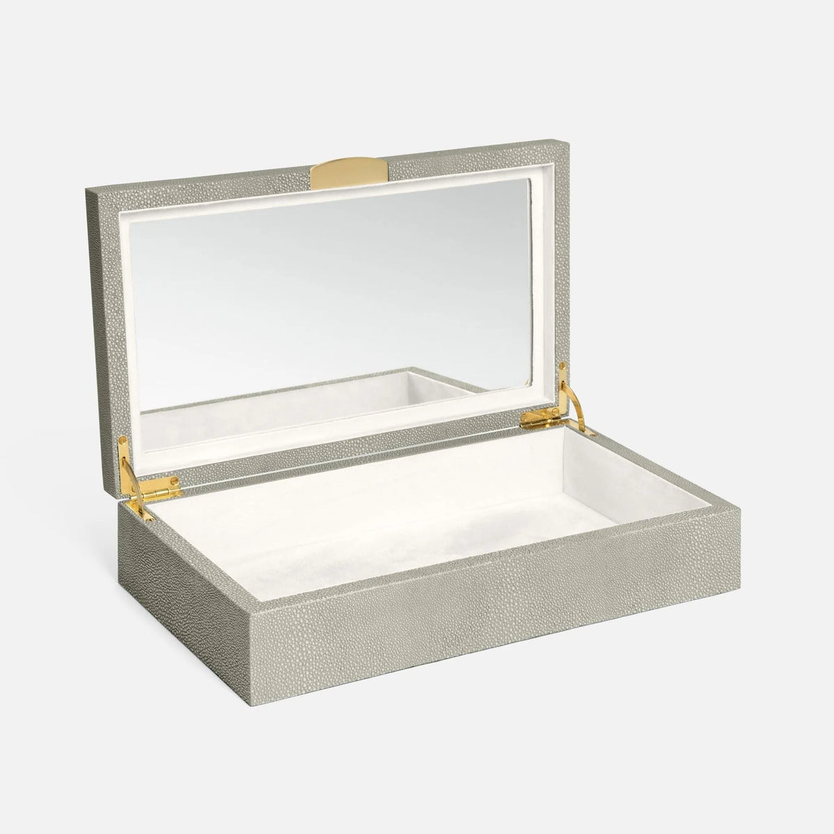 Pigeon and Poodle - PP002684 - Lucerne Jewelry Box - Lucerne - Sand Realistic Faux Shagreen