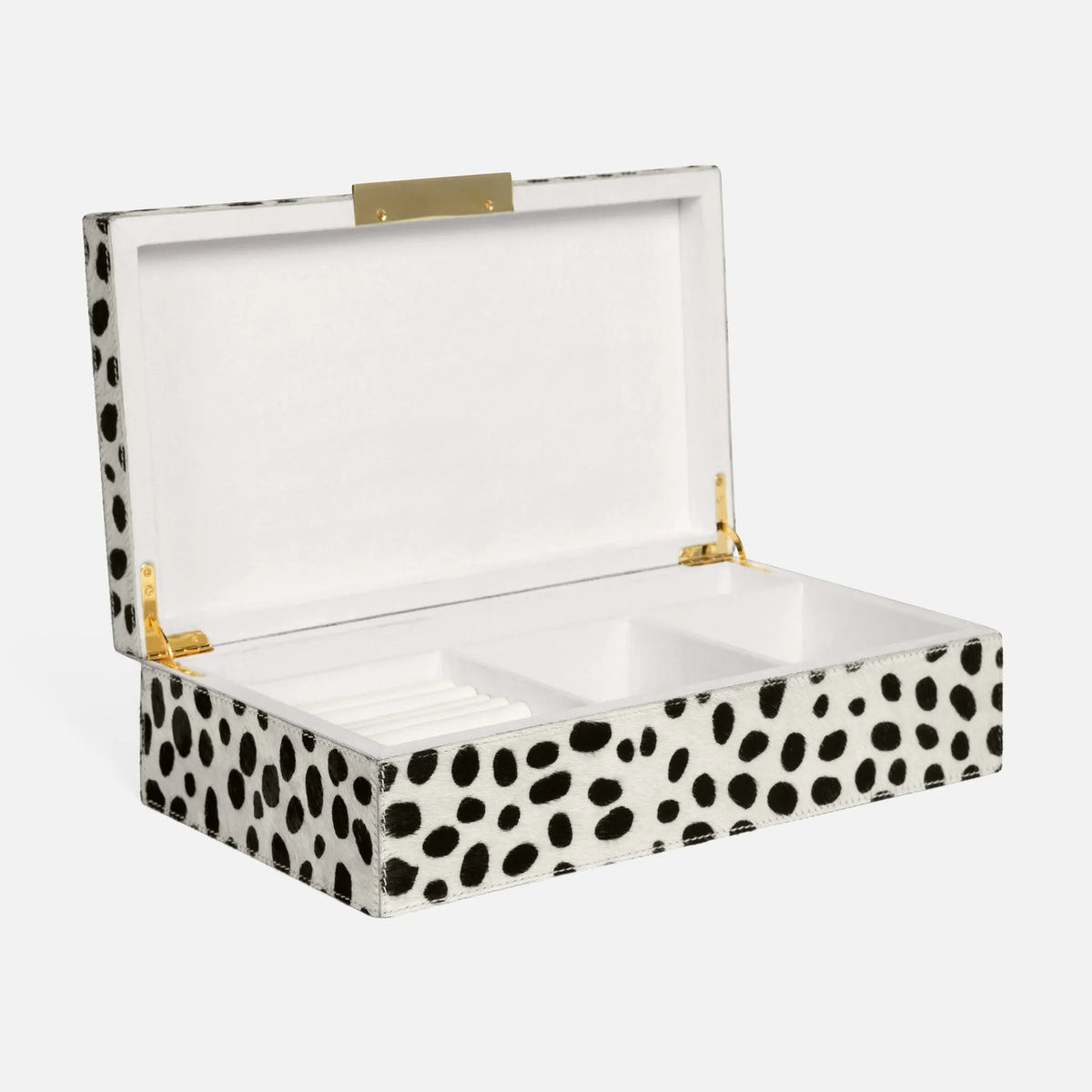 Pigeon and Poodle - PP002700 - Malmo Jewelry Box - Malmo - Dalmatian Print Hair-On-Hide