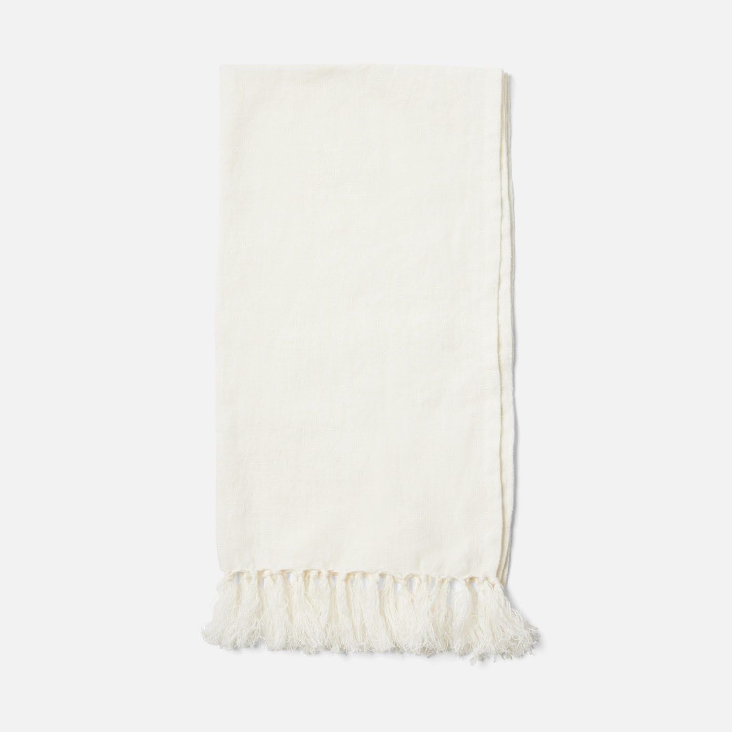 Pigeon and Poodle - PP007208 - Chania Guest Towel - Chania - White 100% Linen