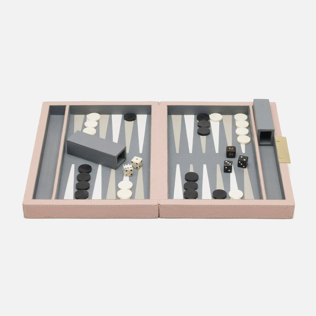 Pigeon and Poodle - PP005298 - Sebina Backgammon Game Set - Sebina - Dusty Rose Full-Grain Leather