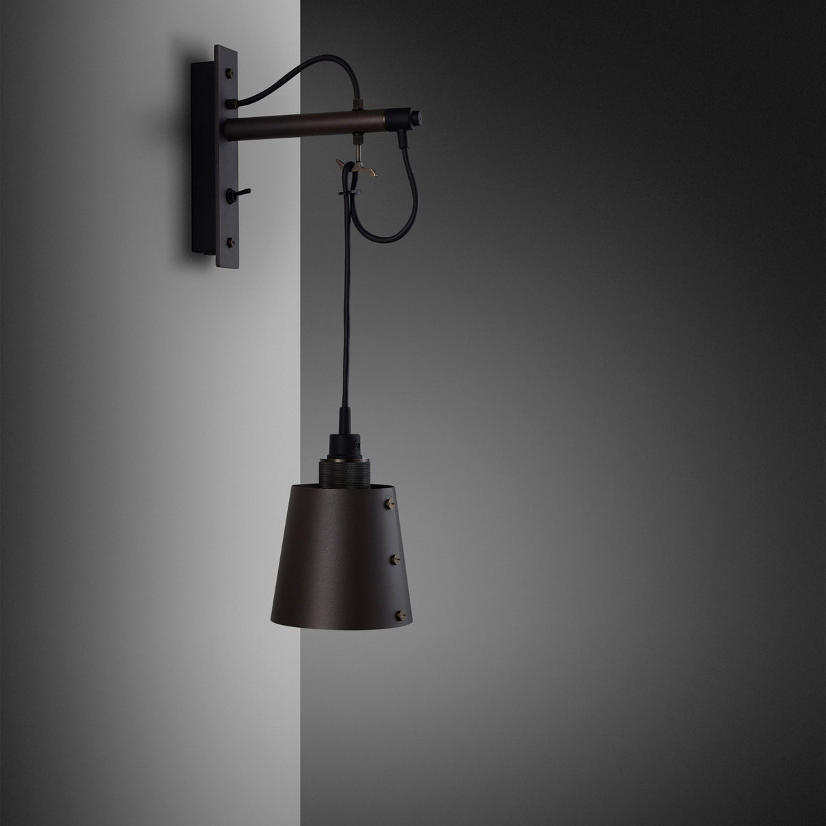 Buster + Punch - NHW-20515 - Hooked Wall Light - Hooked - Graphite / Smoked Bronze