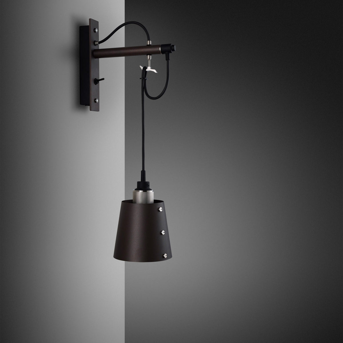 Buster + Punch - NHW-19516 - Hooked Wall Light - Hooked - Graphite / Steel