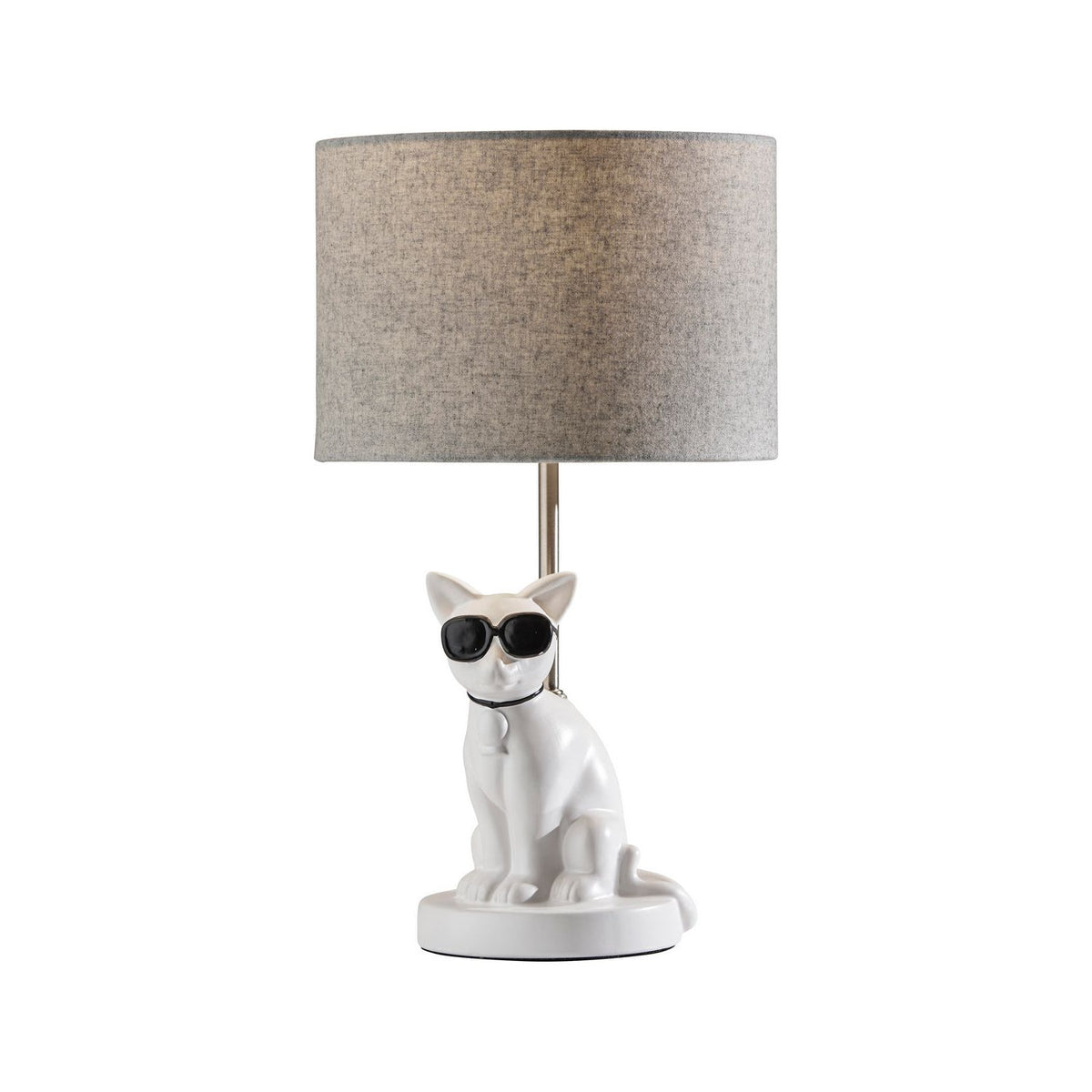 Adesso Home - SL3707-02 - Table Lamp - Sunny - White Ceramic W. Brushed Steel Neck