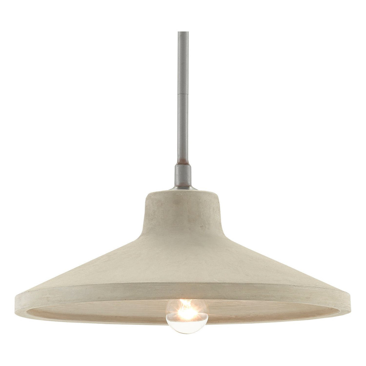 Currey and Company - 9000-0627 - One Light Pendant - Stonemoss - Hiroshi Gray/Portland