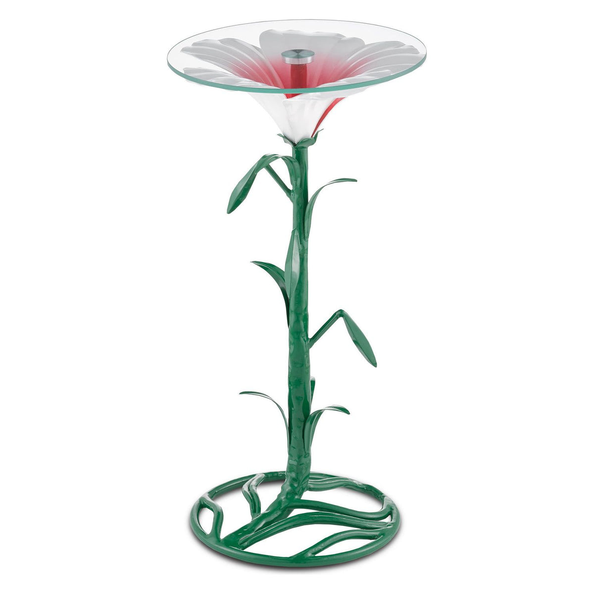 Currey and Company - 4000-0114 - Drinks Table - Sasha Bikoff - Glossy White/Pink/Green/Clear