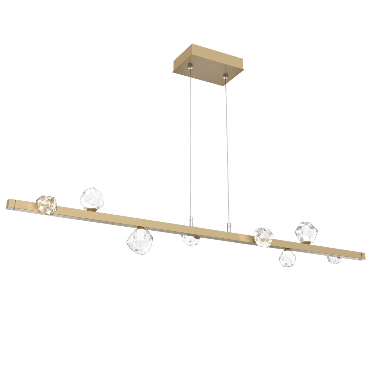 Hammerton Studio - PLB0070-54-GB-CZ-CA1-L3 - LED Linear Suspension - Stella - Gilded Brass