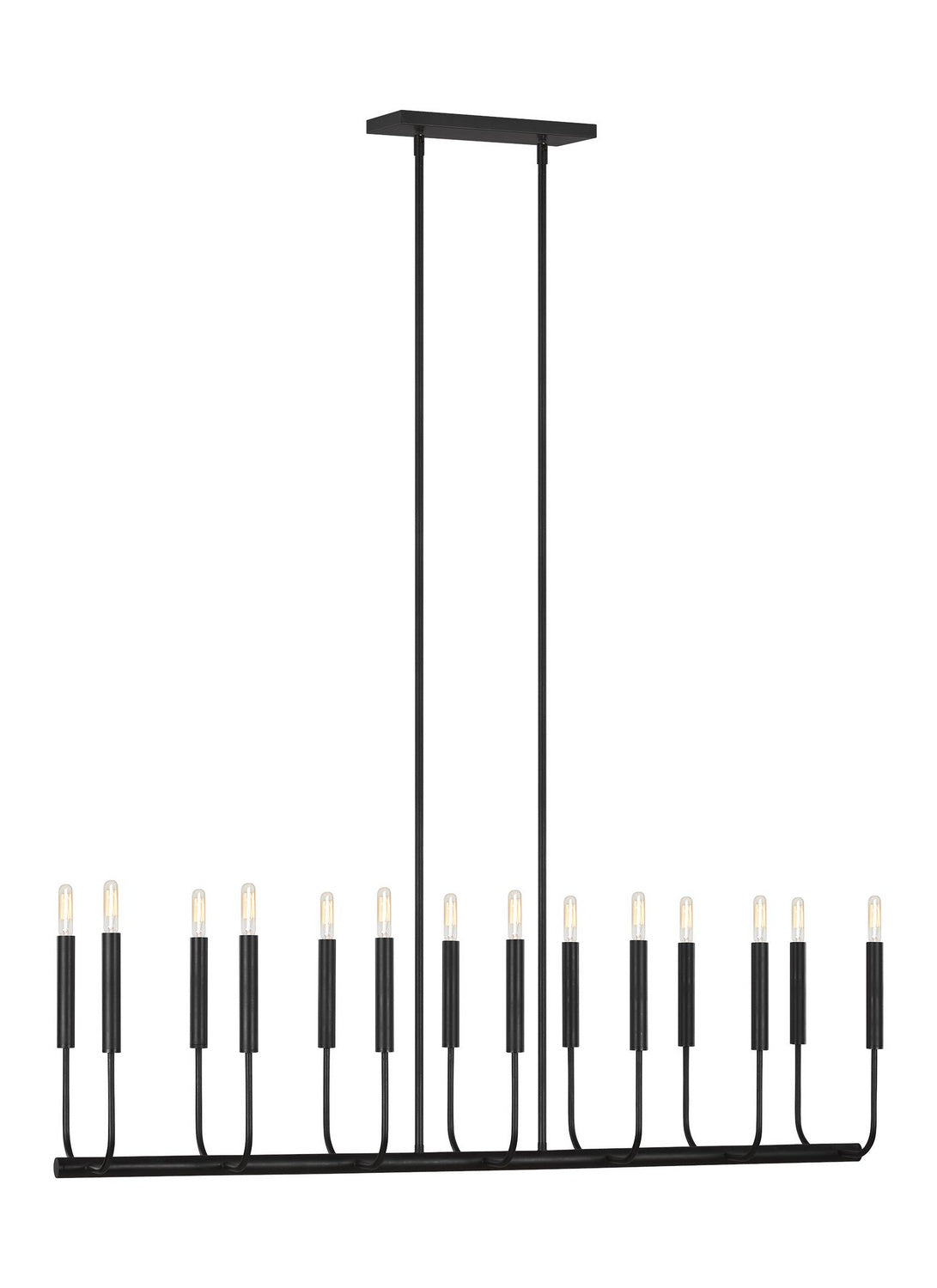 Visual Comfort Studio Canada - EC10614AI - 14 Light Linear Chandelier - Brianna - Aged Iron