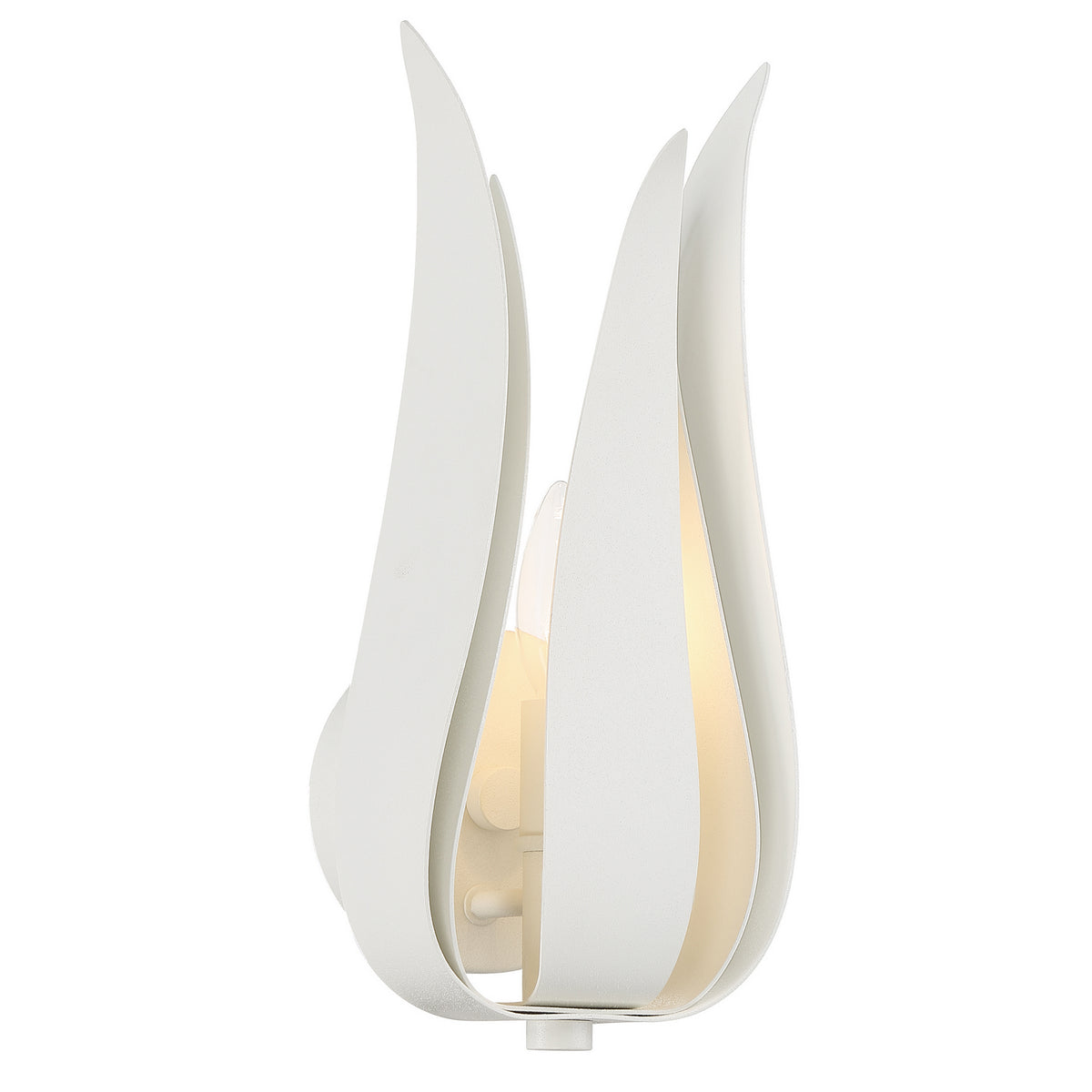 Crystorama - 511-MT - One Light Wall Sconce - Broche - Matte White