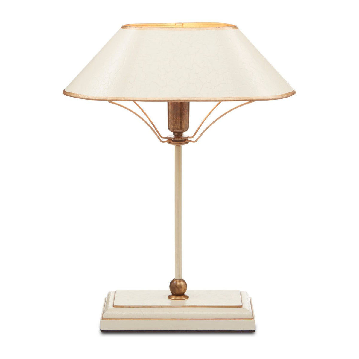 Currey and Company - 6000-0702 - One Light Table Lamp - Daphne - Ivory/Antique Brass/Gold