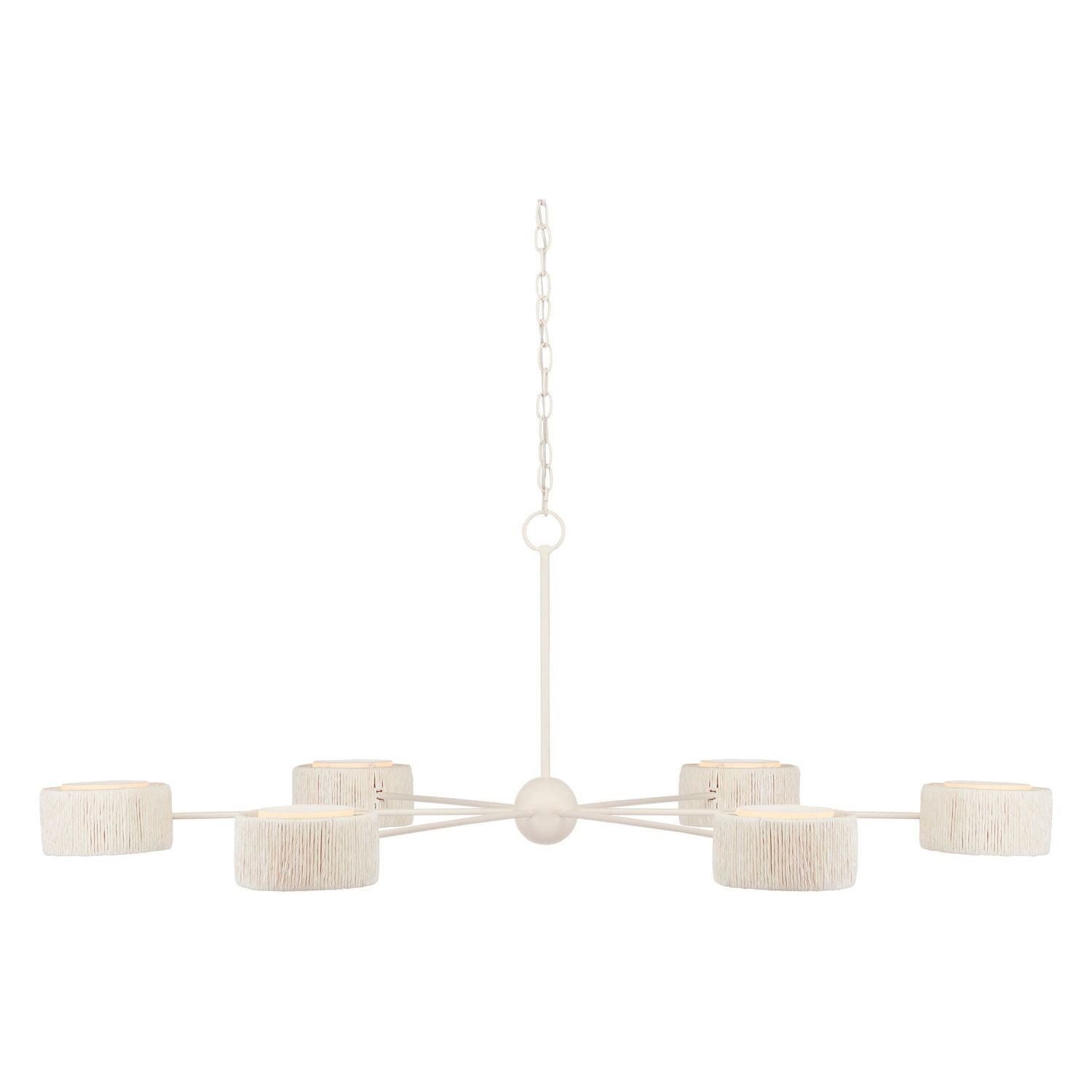 Currey and Company - 9000-0865 - Six Light Chandelier - Monreale - White