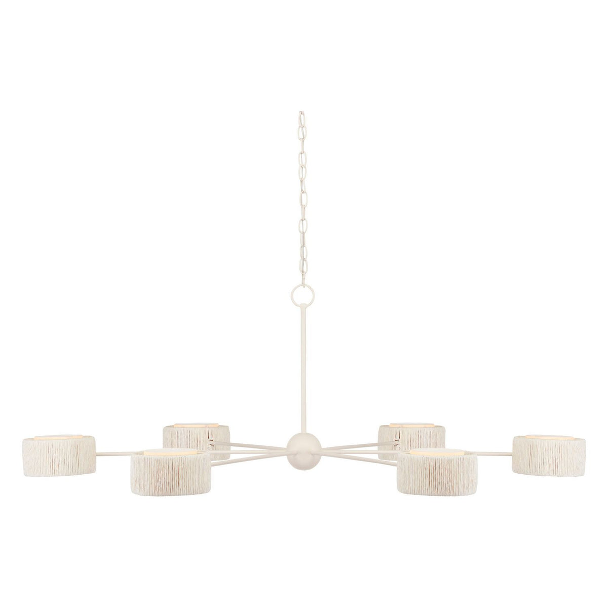 Currey and Company - 9000-0865 - Six Light Chandelier - Monreale - White