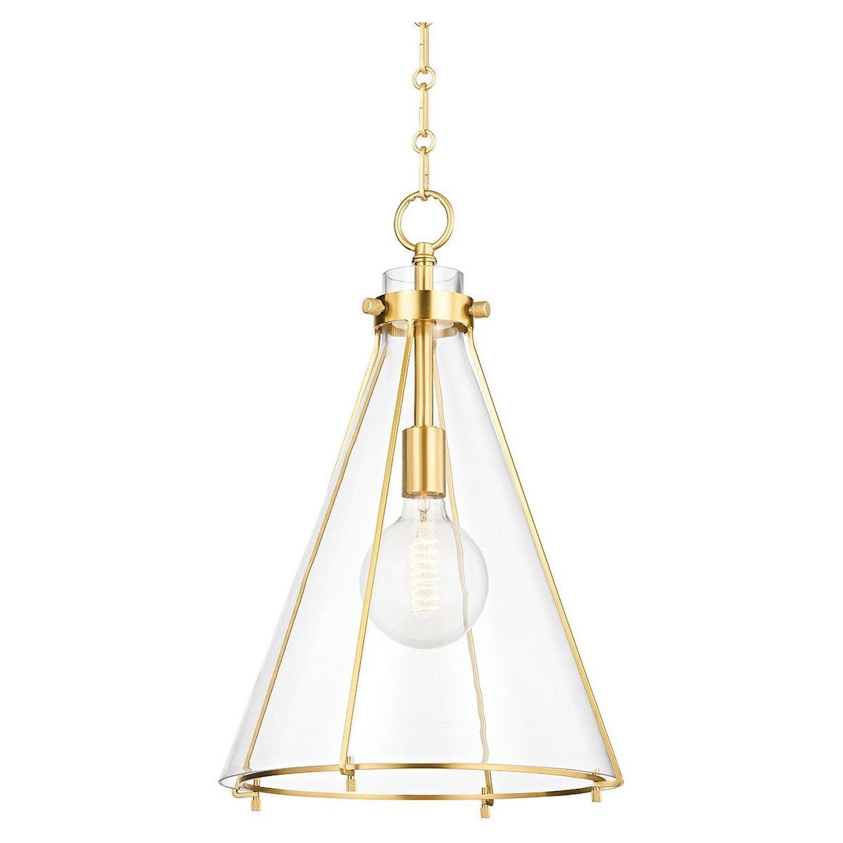 Hudson Valley Canada - 7304-AGB - One Light Pendant - Eldridge - Aged Brass