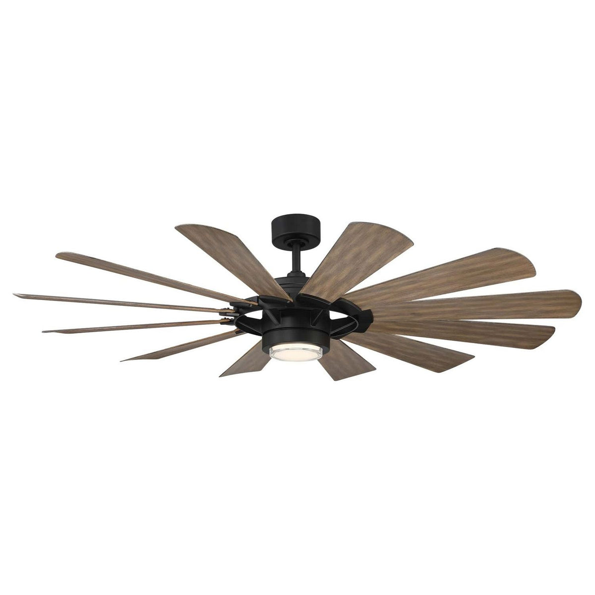 Modern Forms Fans Canada - FR-W2201-65L27MBBW - 65"Ceiling Fan - Wynd Mill - Matte Black/Barn Wood