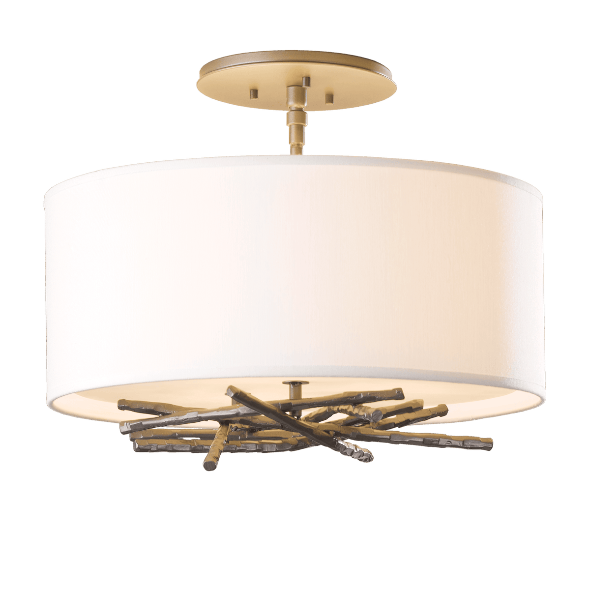 Brindille 15-Inch Three Light Semi-Flush Mount