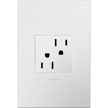 adorne® 15A Dual Tamper-Resistant Outlet with Wall Plate