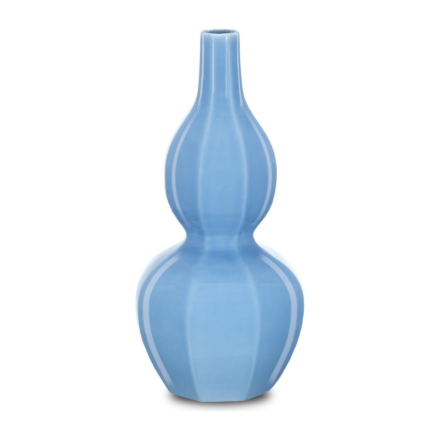 Currey and Company - 1200-0609 - Vase - Sky Blue - Lake Blue