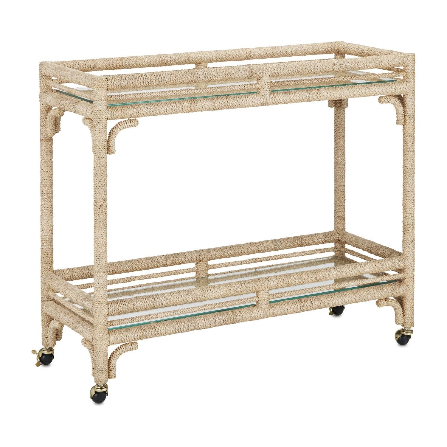 Currey and Company - 3000-0218 - Bar Cart - Olisa - Natural Rope