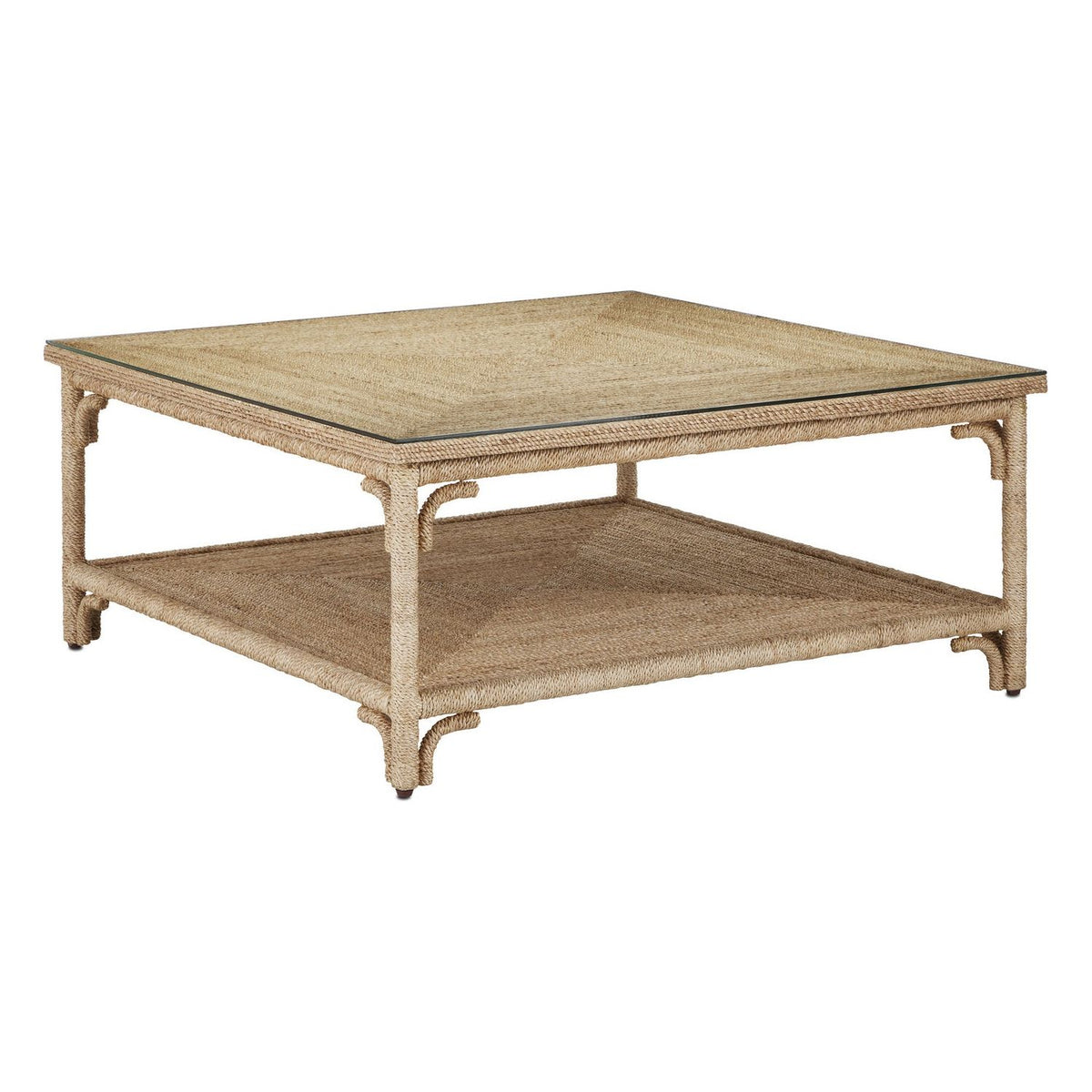 Currey and Company - 3000-0219 - Cocktail Table - Olisa - Natural Rope