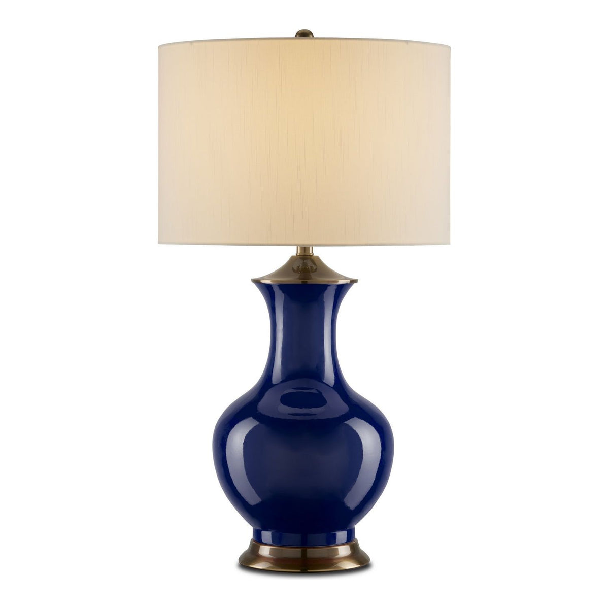 Currey and Company - 6000-0841 - One Light Table Lamp - Lilou - Blue/Antique Brass